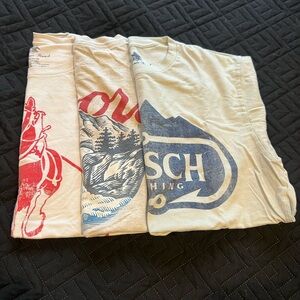 Vintage Graphic Tee Bundle - Red, Blue, Cream Prints